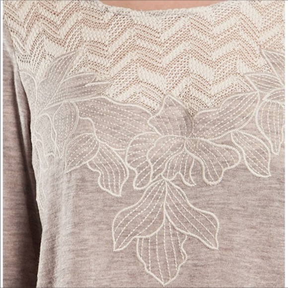 FINAL MARK DOWN HANDMADE: EMBROIDERED RUFFLE TOP - Picture 3 of 4